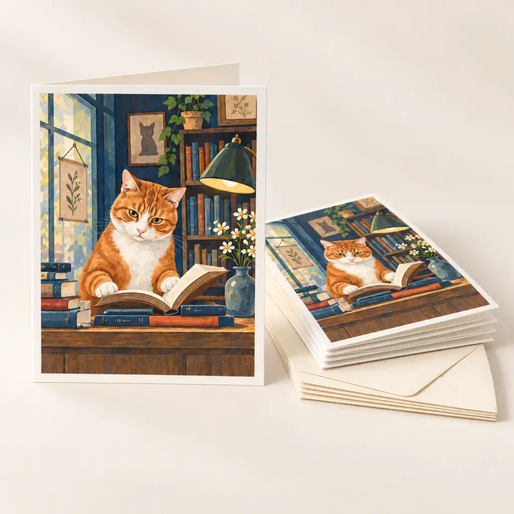 The Bookshop Assistant — greeting card pack