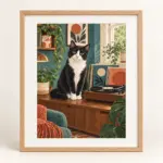 The Record Collector — framed print